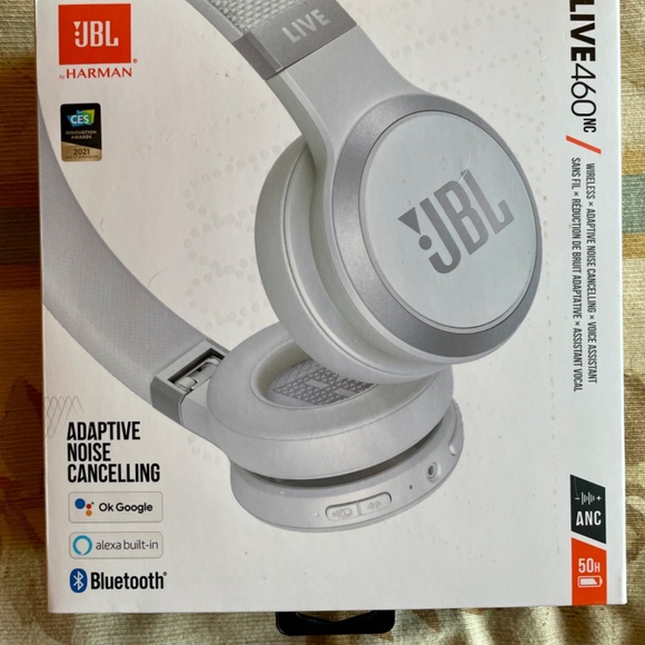 JBL Live 460NC wireless on-ear Noise Cancelling headphones with 50H battery, NIB - Picture 3 of 3